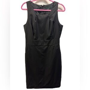J. Crew Factory Women’s MIDI Dress Black “Suiting”SZ 10 Sleeveless thin Wool Mat